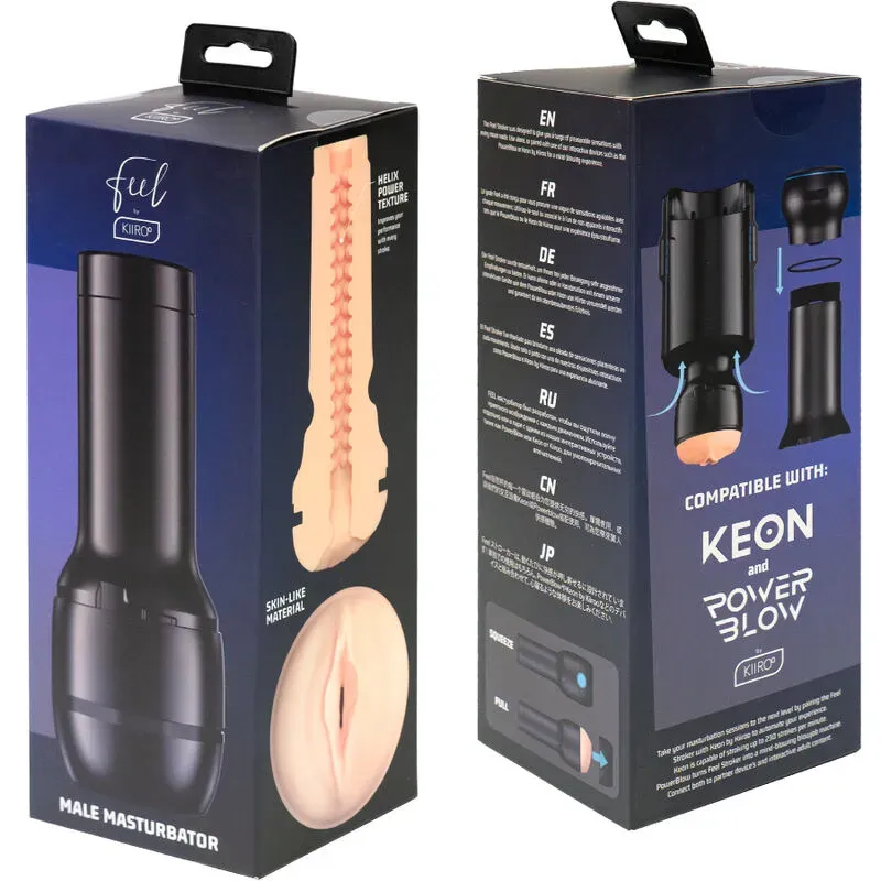 Kiiroo Feel Stroker Pale | Masturbador Realista Compatible Keon