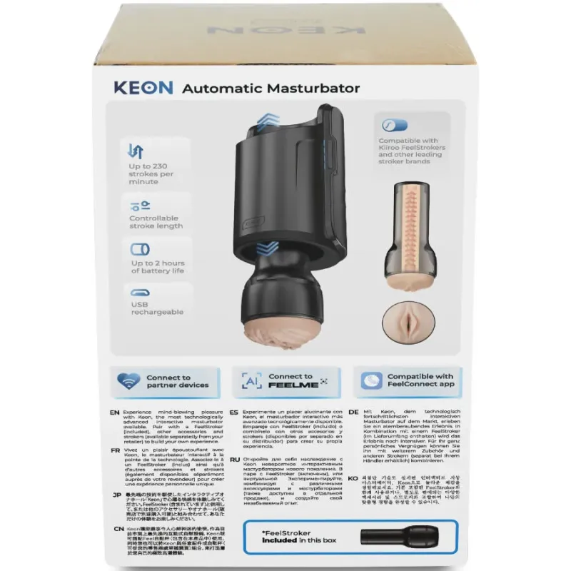Kiiroo Keon WiFi + FeelStroker | Masturbador Automático Interactivo