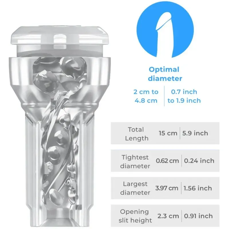 Kiiroo Feel Pocket Stroker Crystal | Masturbador Transparente